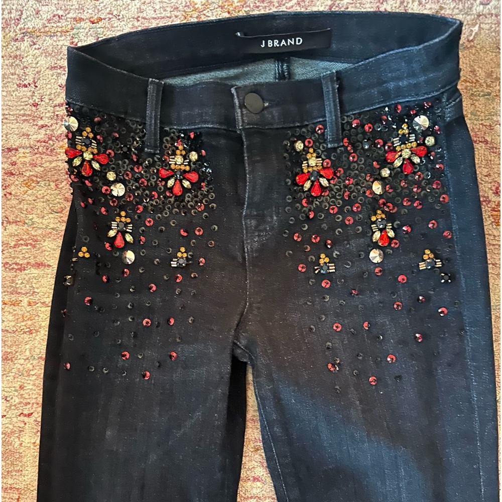 J Brand Rhinestone Embellished Jeans